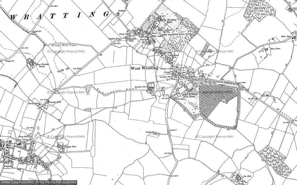 Old Map of West Wratting, 1885 - 1901 in 1885