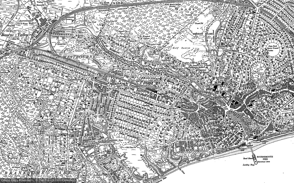 Old Map of Westbourne, 1908 in 1908