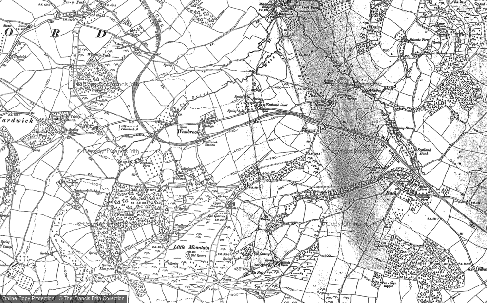 Old Map of Historic Map covering Bullen's Bank in 1903