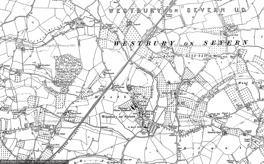 Old Map of Westbury-on-Severn, 1879 - 1884 in 1879