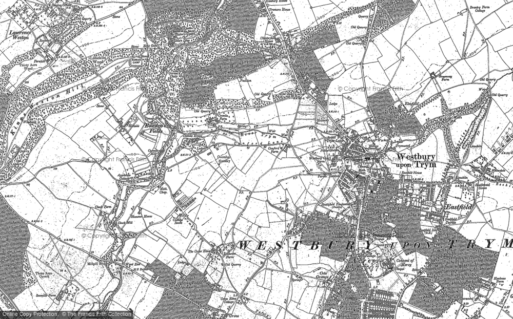 Old Map of Westbury on Trym, 1881 - 1901 in 1881