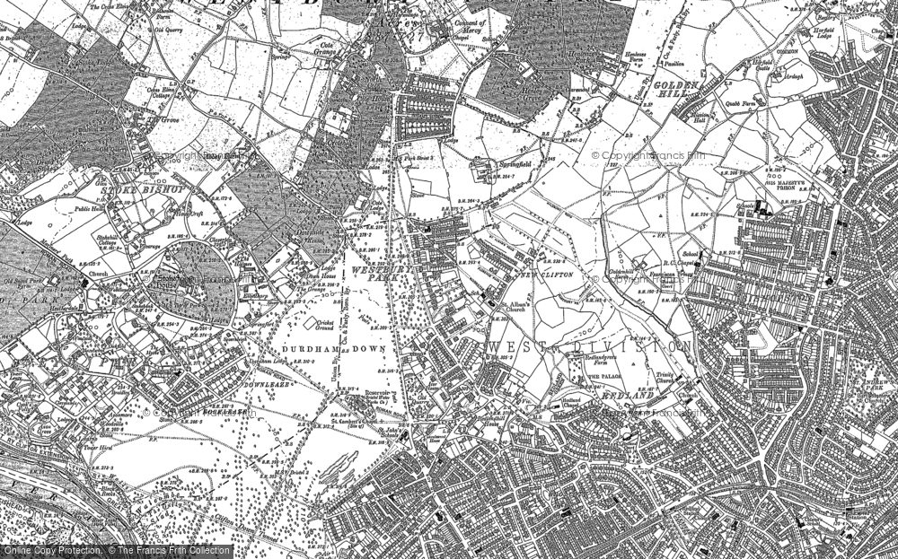Old Map of Westbury Park, 1901 - 1902 in 1901