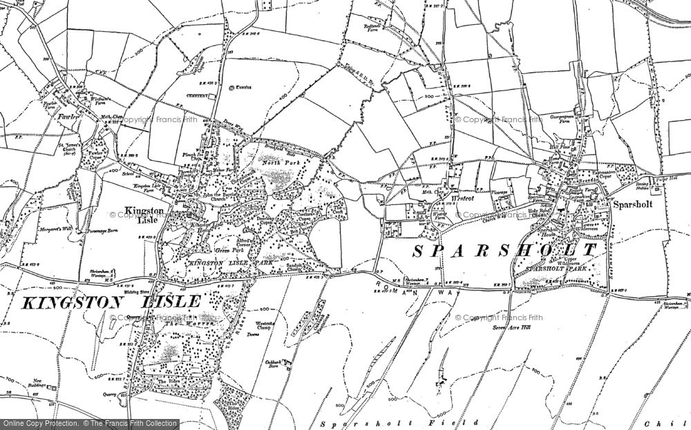 Old Map of Westcot, 1898 - 1910 in 1898