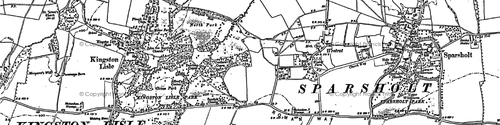 Old map of Westcot in 1898