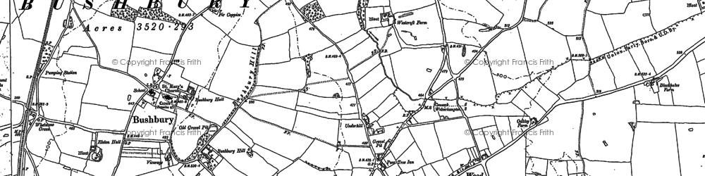 Old map of Westcroft in 1883