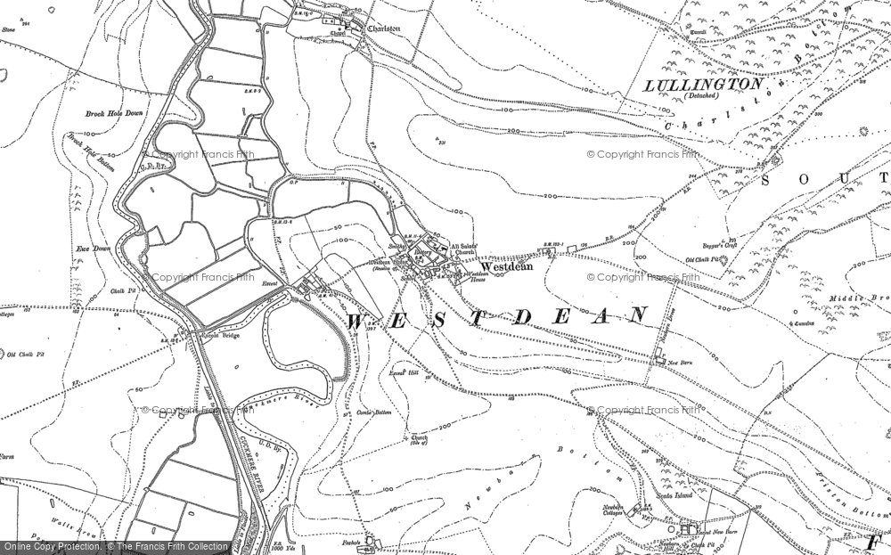 Old Map of Westdean, 1908 in 1908