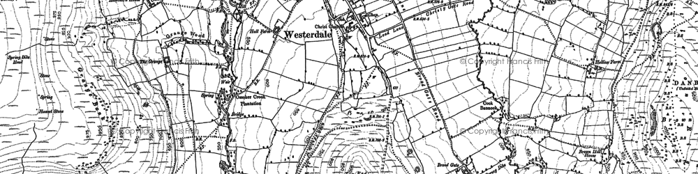 Old map of Westerdale Moor in 1892