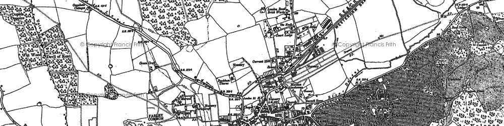 Old map of Betsom's Hill in 1907