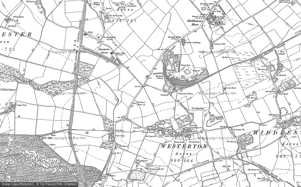 Old Map of Westerton, 1896 in 1896