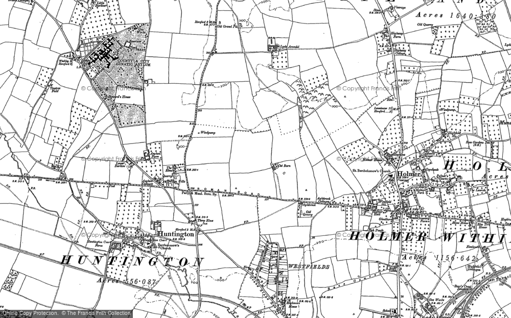 Old Map of Westfields, 1885 - 1886 in 1885