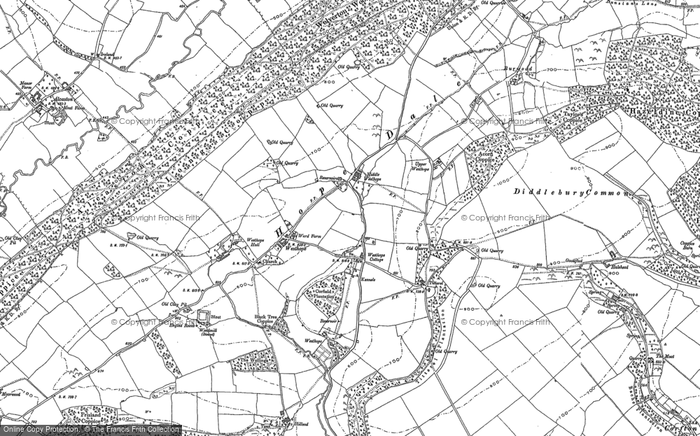 Old Map of Westhope, 1883 in 1883
