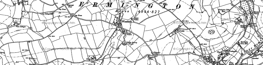 Old map of Tod Moor in 1895