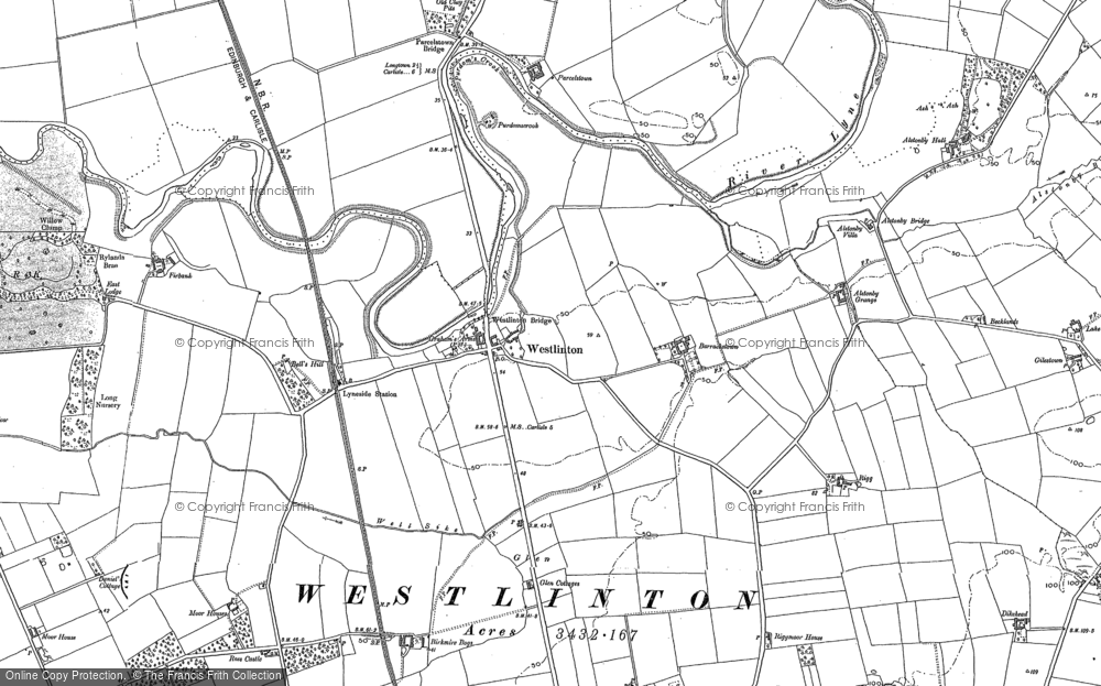 Old Map of Historic Map covering Barrockstown in 1899