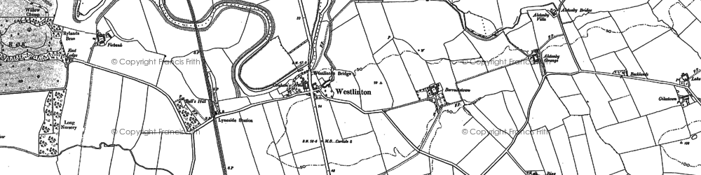 Old map of Barrockstown in 1899