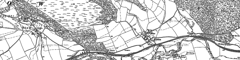 Old map of Weston in 1887