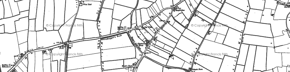 Old map of Broadgate Ho in 1887