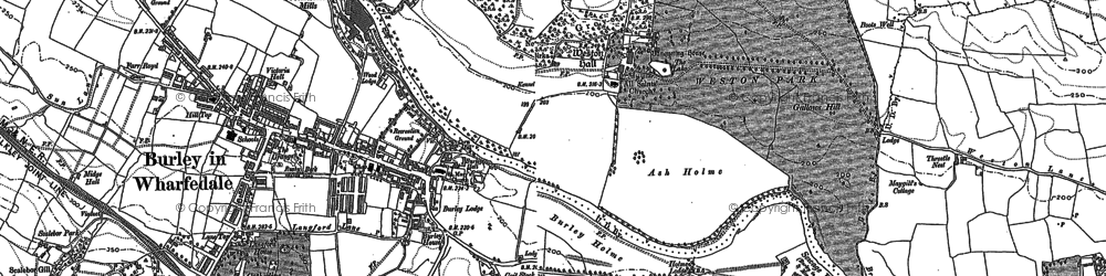 Old map of Weston Park in 1889