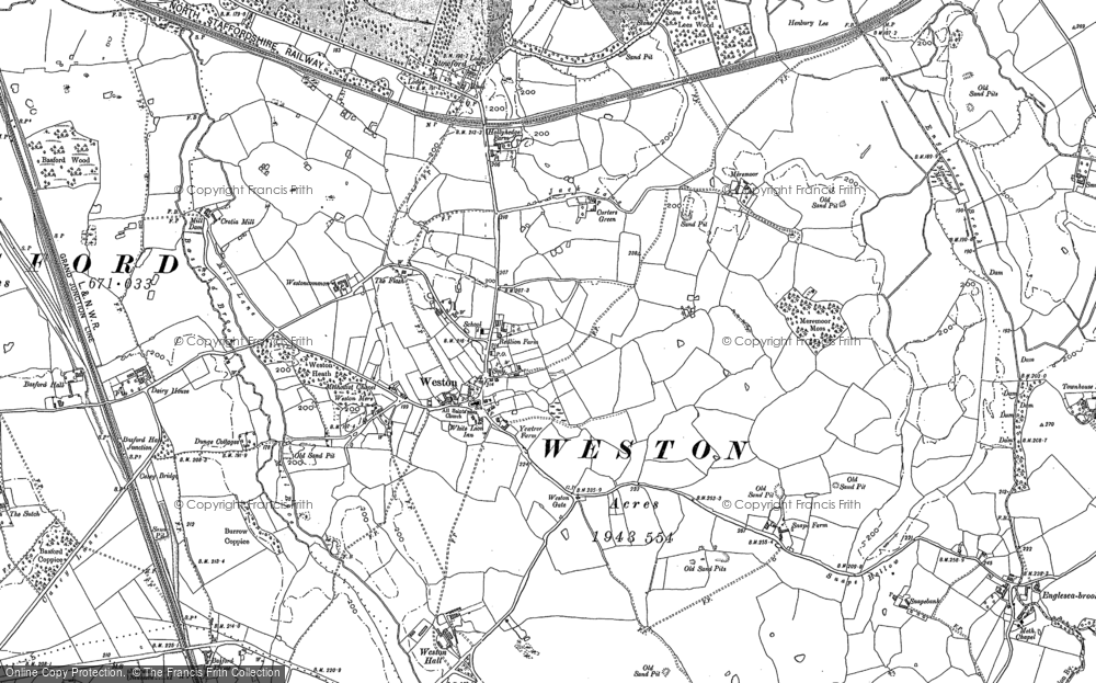 Old Map of Weston, 1897 - 1908 in 1897