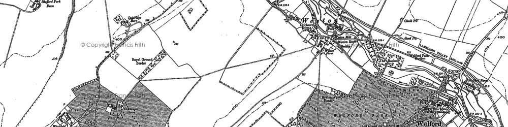 Old map of Weston in 1898