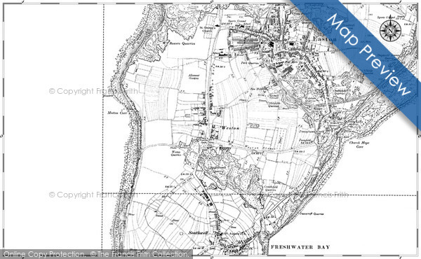 Old Map of Historic Map covering Southwell in 1926
