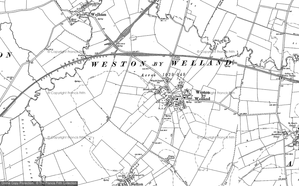 Old Map of Weston by Welland, 1899 - 1902 in 1899