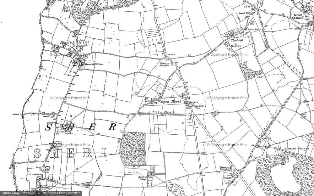Old Map of Weston Heath, 1901 in 1901