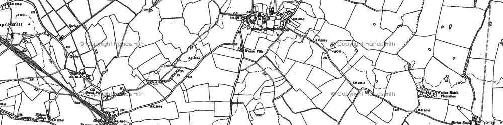 Old map of Weston Lullingfields in 1880