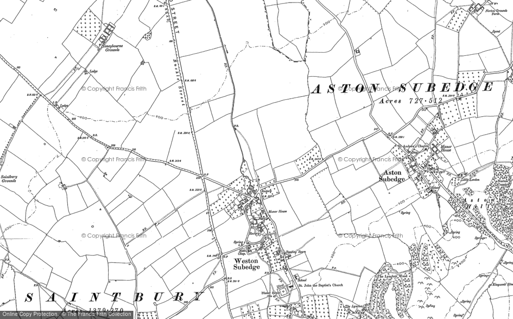 Old Map of Weston-sub-Edge, 1880 - 1900 in 1880