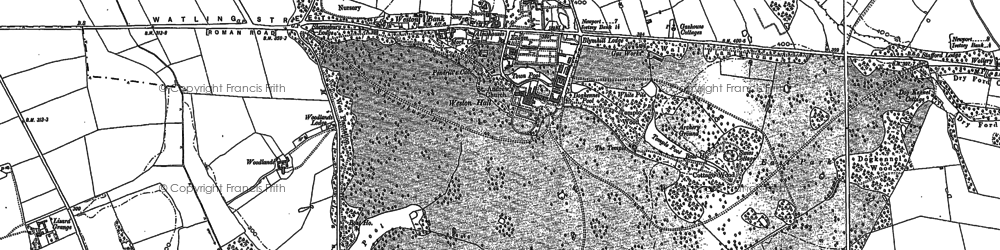 Old map of Weston Under Lizard in 1900