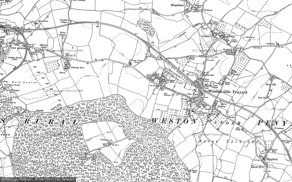 Old Map of Weston under Penyard, 1887 - 1903 in 1887