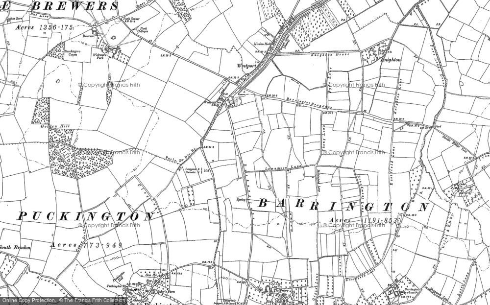 Old Map of Westport, 1886 in 1886