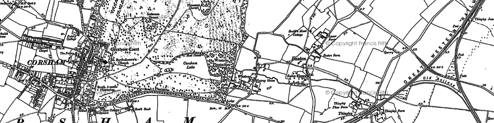 Old map of Corsham Court in 1899