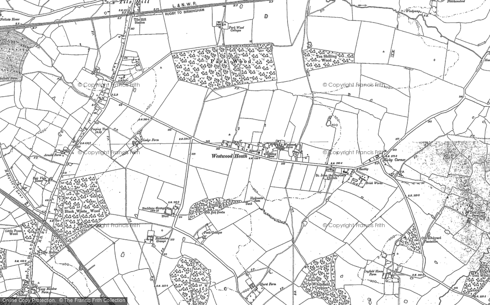 Old Map of Westwood Heath, 1886 - 1887 in 1886