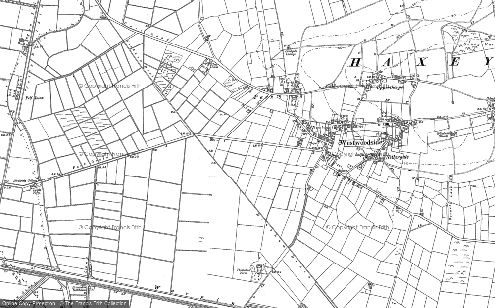 Old Map of Westwoodside, 1885 - 1905 in 1885