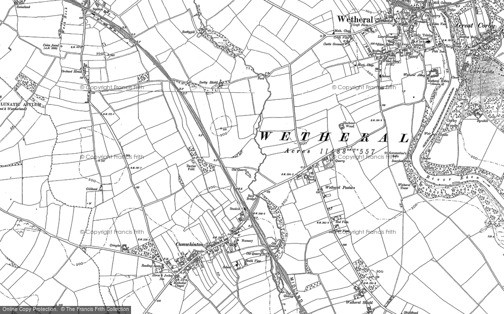 Old Map of Wetheral Pasture, 1899 in 1899