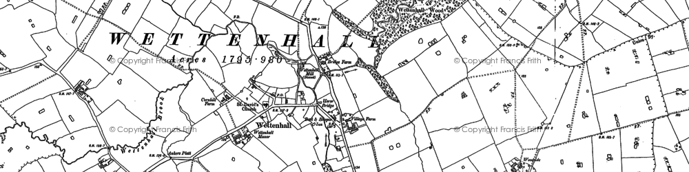 Old map of Wettenhall Hall in 1897