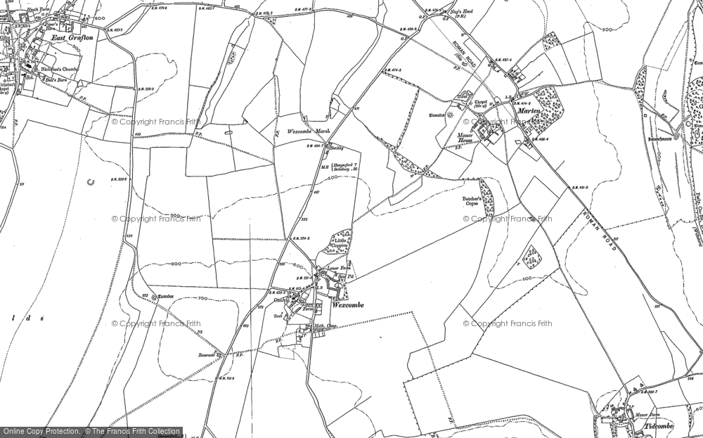 Old Map of Wexcombe, 1899 - 1922 in 1899