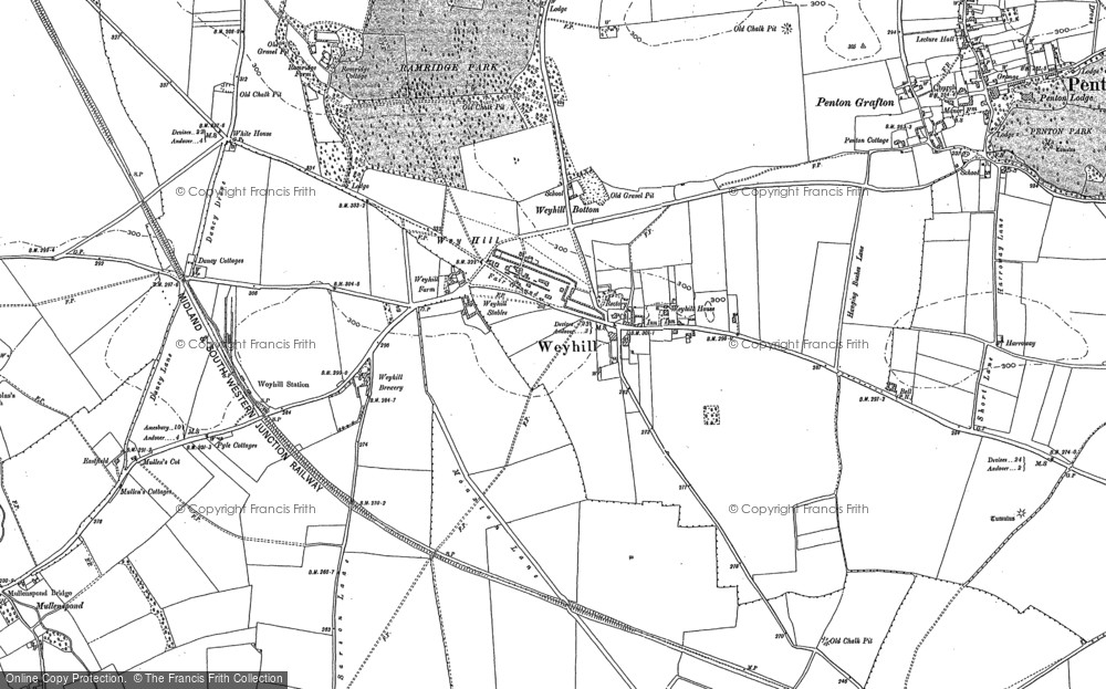 Old Map of Weyhill, 1894 in 1894