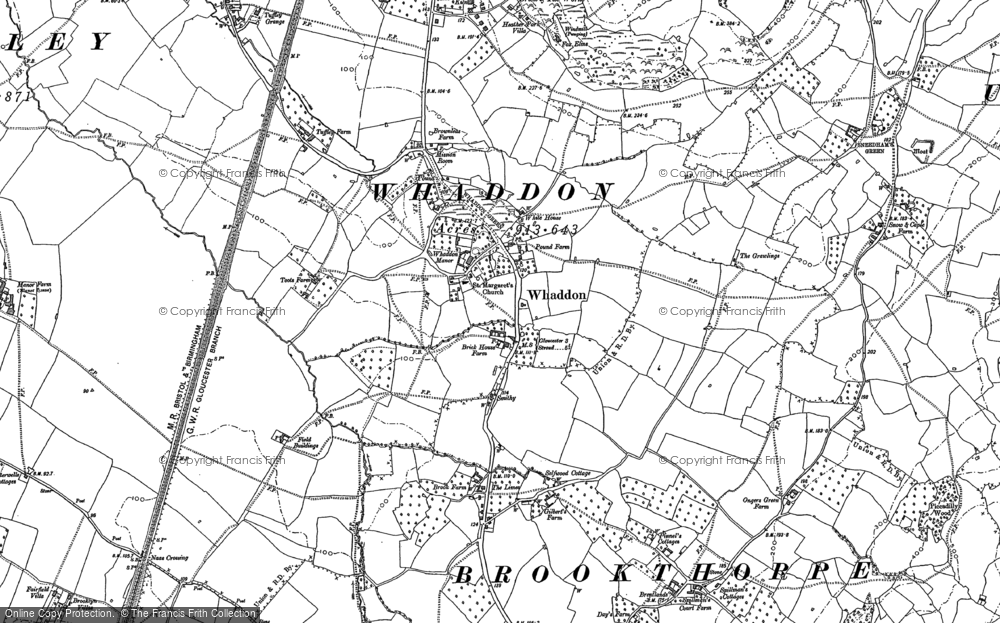 Old Map of Whaddon, 1883 in 1883