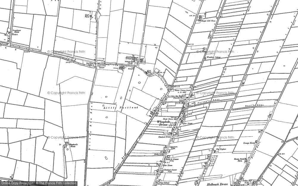 Old Map of Historic Map covering Aswick Grange in 1887