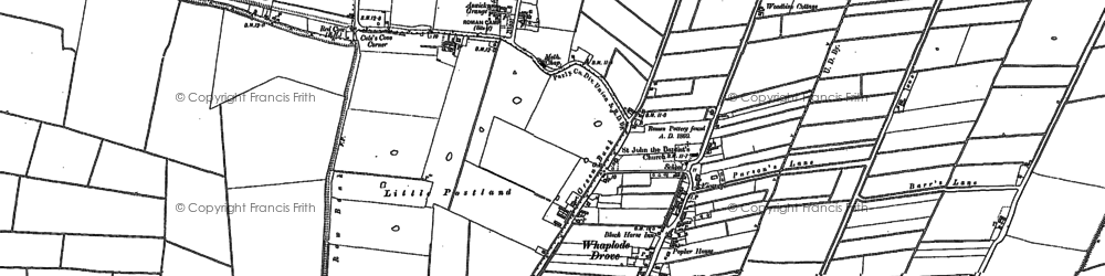 Old map of Whaplode Drove in 1887