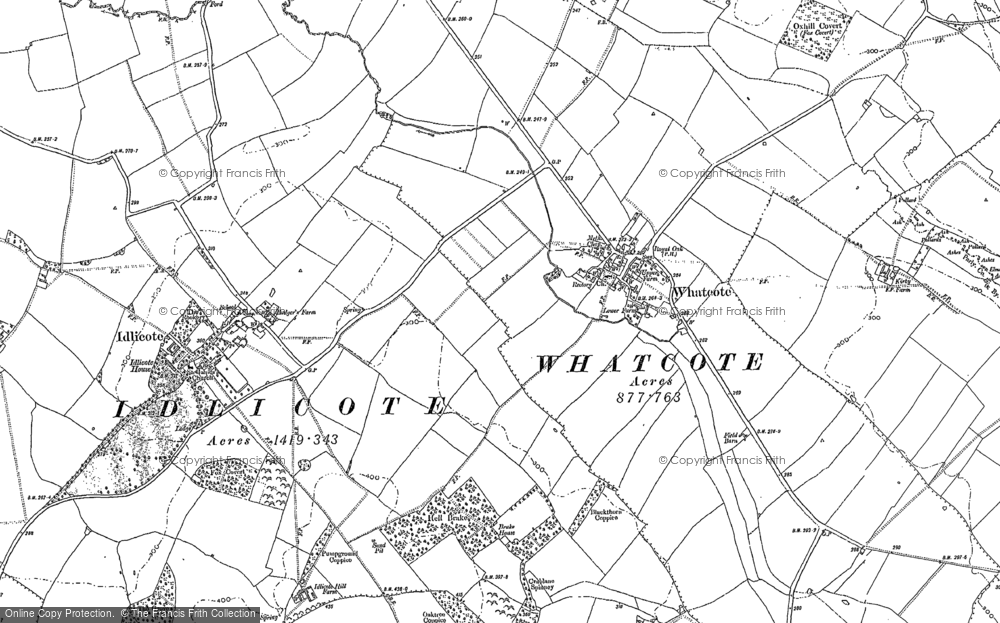 Old Map of Whatcote, 1885 - 1904 in 1885