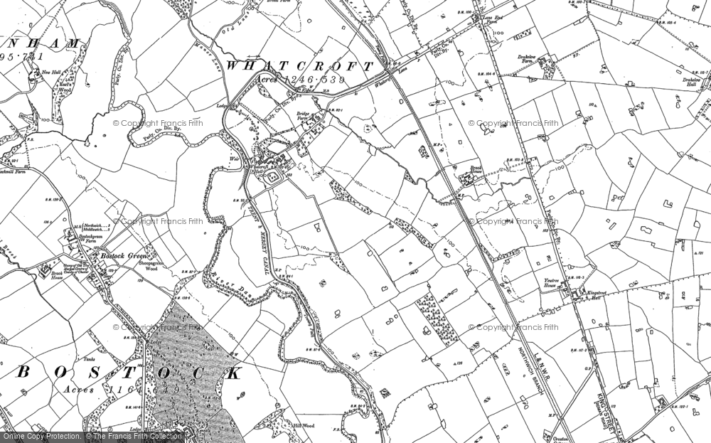 Old Map of Whatcroft, 1897 in 1897