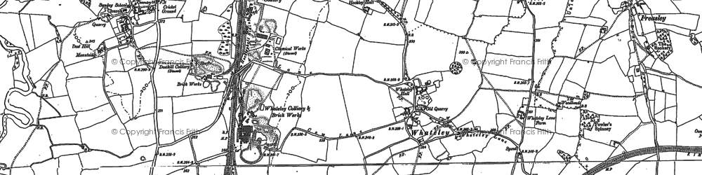 Old map of Whateley in 1883