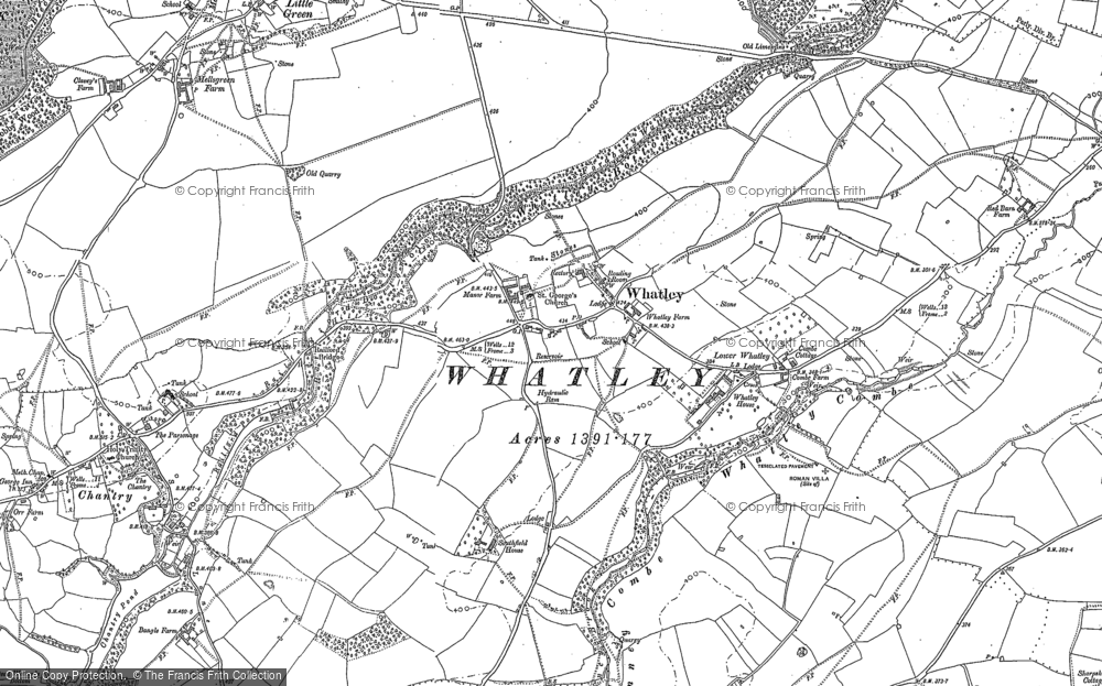 Old Map of Historic Map covering Lower Whatley in 1884