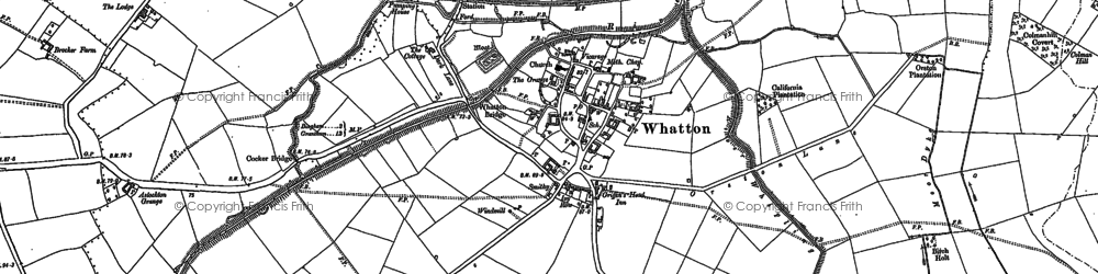 Old map of Aslockton Hall in 1883