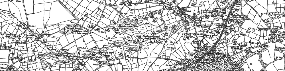 Old map of Wheal Rose in 1906