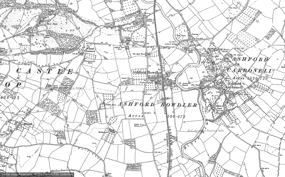 Old Map of Wheat Common, 1902 in 1902