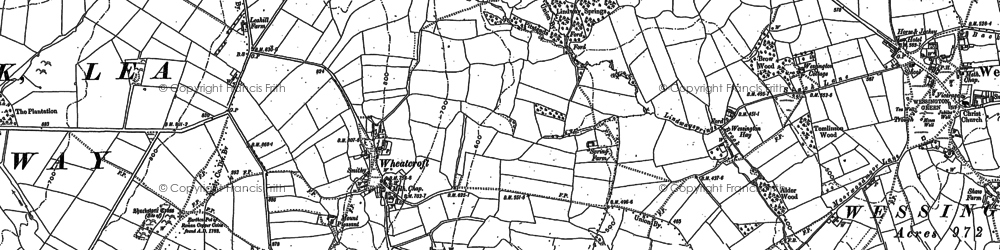 Old map of Wheatcroft in 1878
