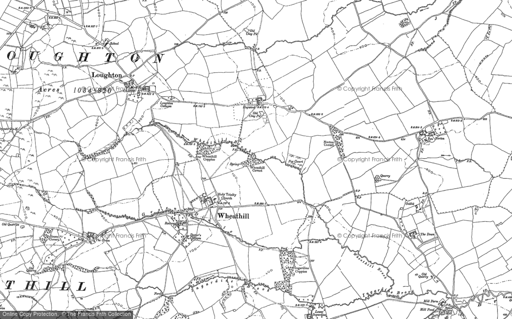 Old Map of Wheathill, 1879 - 1883 in 1879